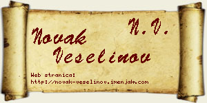 Novak Veselinov vizit kartica